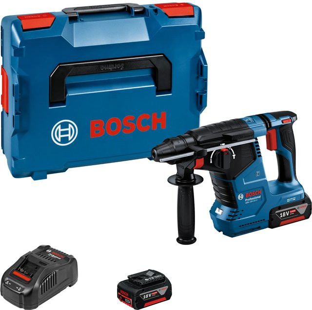 Bosch Professional GBH 18V-24 C SDS-Plus Akku-Bohrhammer 18V mit 2 Akkus à 5 Ah und Ladegerät in Blau - Bild 1