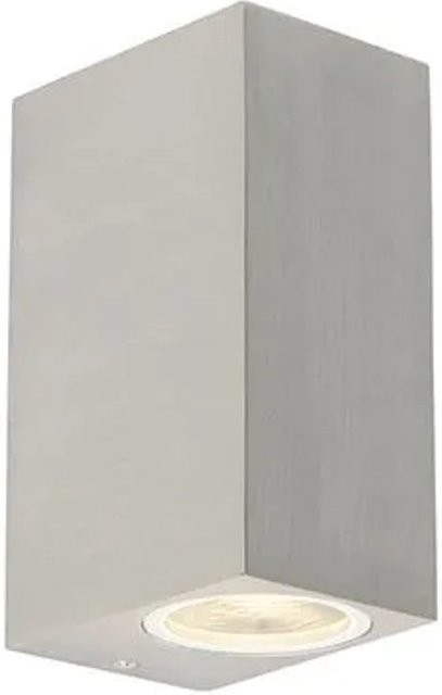 QAZQA Baleno II Moderne Wandleuchte aus Aluminium in Silber, IP44 dimmbar, GU10 für Außenbereich und Badezimmer - Bild 1