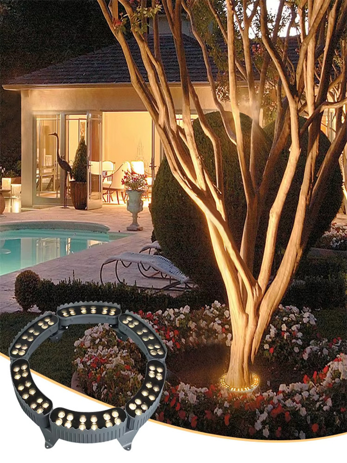 Burhui Outdoor LED Baum Umarmung Lichter IP65 Wasserdicht Nacht Projektion Spot Licht für Garten und Park in Schwarz oder Weiß - Bild 6
