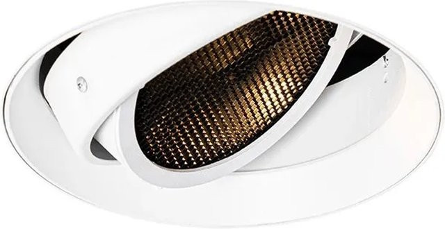 QAZQA Moderner Einbaustrahler Oneon Honey Weiß, Rund, GU10, Dimmbar, Aluminium - Bild 1