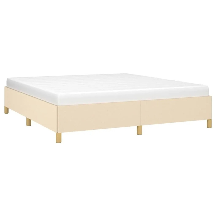 vidaXL Polsterbett aus Stoff in Creme ohne Matratze B/T/H: 180 x 200 x 183 cm - Bild 1