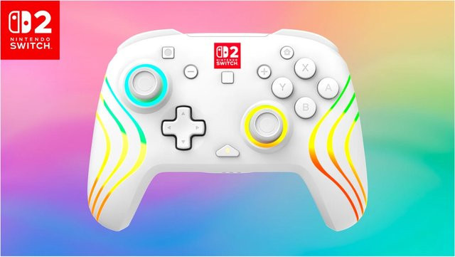 Turtle Beach Afterglow Wave Kabelloser RGB-Gaming-Controller für Nintendo Switch, Weiß/Transparent - Bild 1