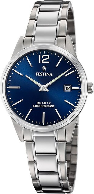 Festina Armbanduhr, Quarz, Edelstahl, Blau, 31 mm, Damen - Bild 1