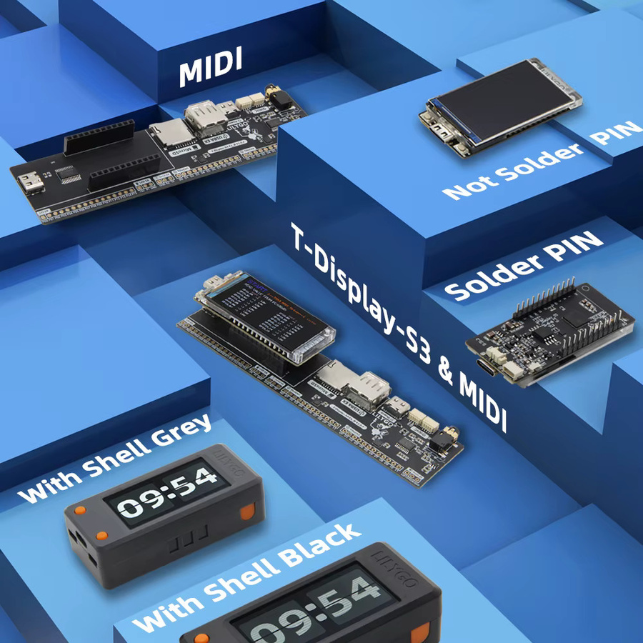 LILYGO T-Display-S3-Long ESP32-S3 Entwicklungsboard mit 3,5-Zoll-Touch-Display, WiFi und Bluetooth, 16MB Flash, Schwarz - Bild 4