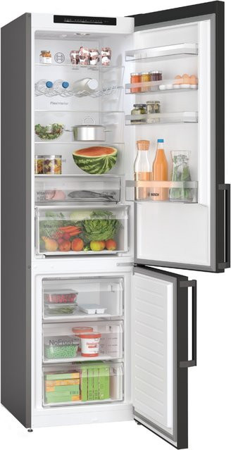 Bosch Kühl-Gefrierkombination Serie 4 KGN39VXCT in Schwarz und Grey - Bild 2