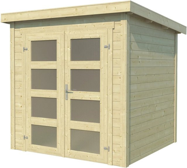Lasita Maja Gartenhaus Zambezi 2 aus Fichtenholz in Beige mit Flachdach B/H/T: 220 x 210,9 x 274,7 cm - Bild 1