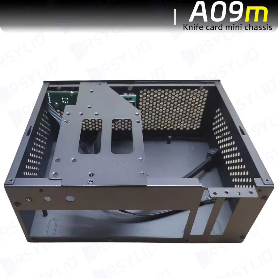 ARSYLID A09m Mini-ITX Gehäuse in Schwarz mit 3,8l Volumen, Unterstützung für PCIe und 2,5 Zoll SSD - Bild 2