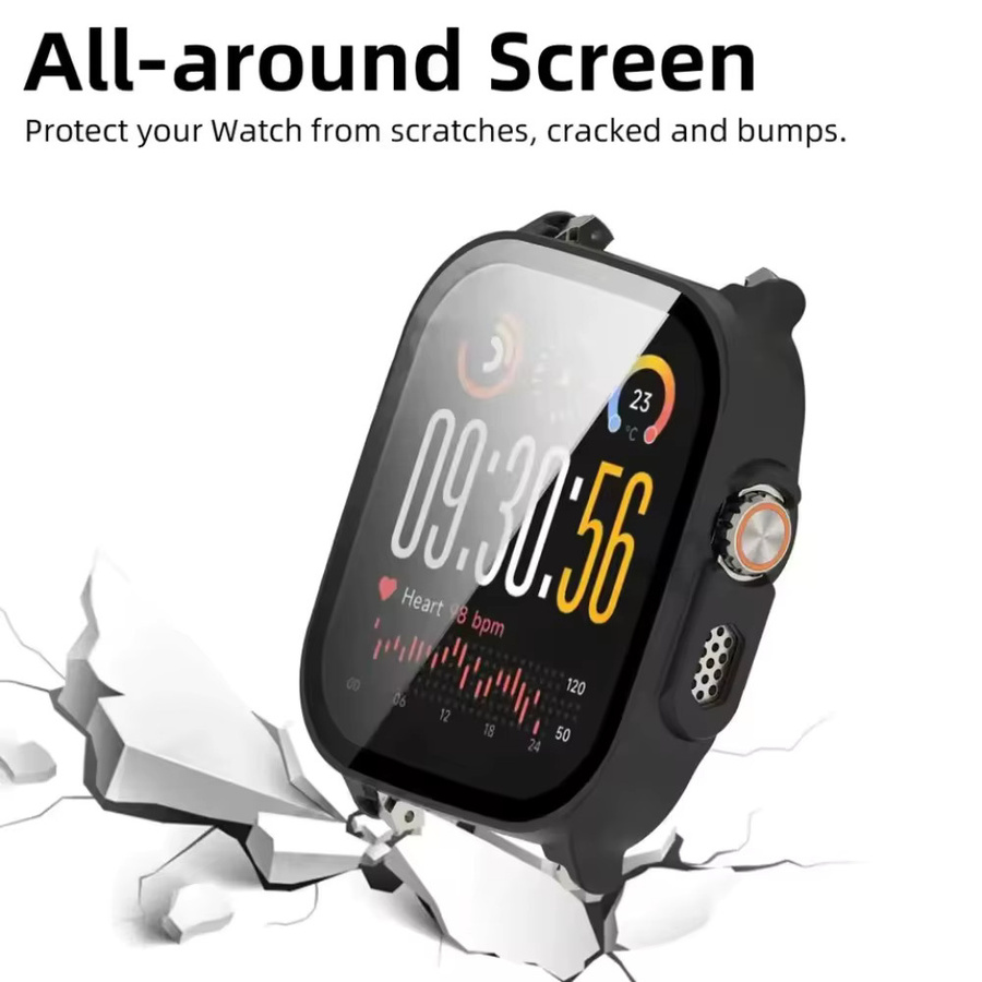 Realme Watch 5 Schutzhülle, gehärtetes Glas, Schwarz, transparent - Bild 4