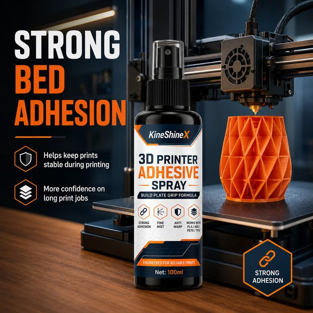 3D-Drucker-Klebstoffspray für PLA, ABS, PETG und TPU zur starken Haftung am Druckbett, transparent oder schwarz, 100 ml oder 200 ml - Bild 1