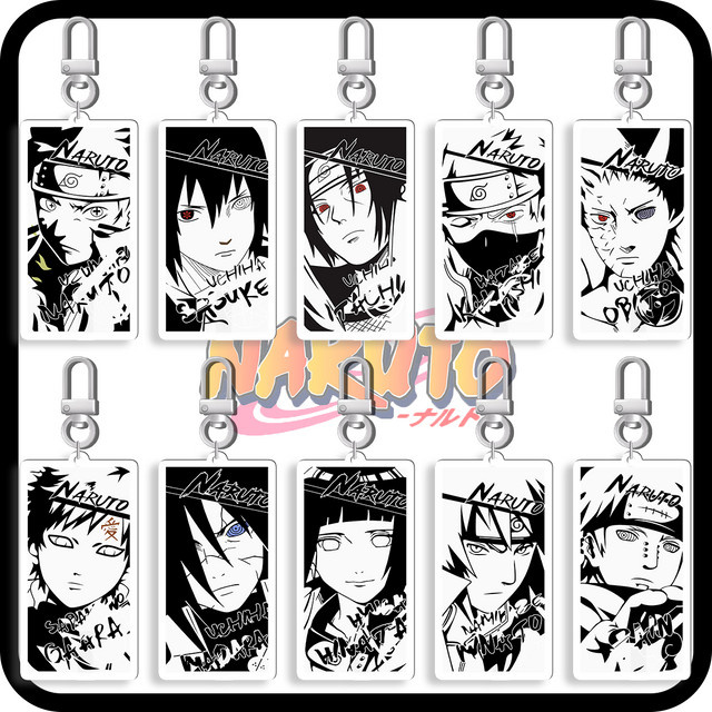 Bandai Schlüsselanhänger Acryl, Naruto Sasuke Kakashi Itachi - Bild 1