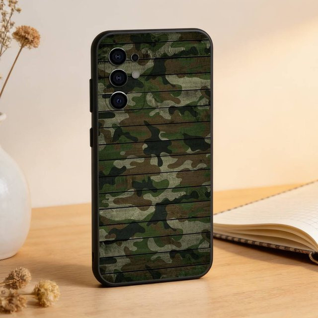 Samsung Handyhülle aus weichem Silikon im Camouflage Militär-Look für Samsung Galaxy S25 S24 S23 S22 S21 S20 S30 Ultra Plus FE Lite in Schwarz und Multicolour - Bild 1
