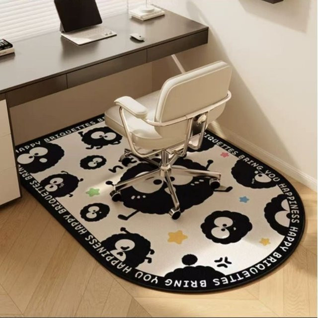 VIKAMA Loop Pile Bodenmatte für Computerstühle und Rollendrehstühle, ideal für das Home Office oder Schlafzimmer, Durchmesser: 60 cm - Bild 1