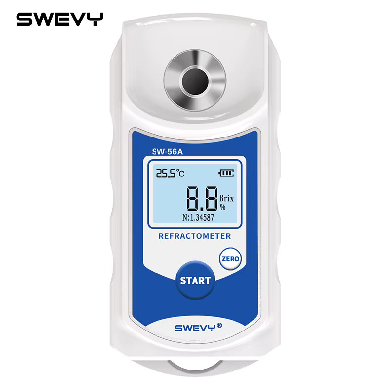 SWEVY SW56A LCD Digital Refraktometer Brix Meter Weiß zur Messung des Zuckergehalts in Fruchtsaft und Getränken 0-53 % mit ATC - Bild 2