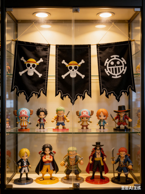 Bandai One Piece Flagge, Piratenschiff-Schild, Heimdekoration, Polyester - Bild 1