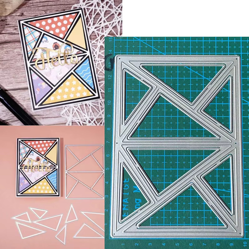 Metall Stanzform Rahmen Hintergrund in Silber für Scrapbook und Handwerk - Bild 4