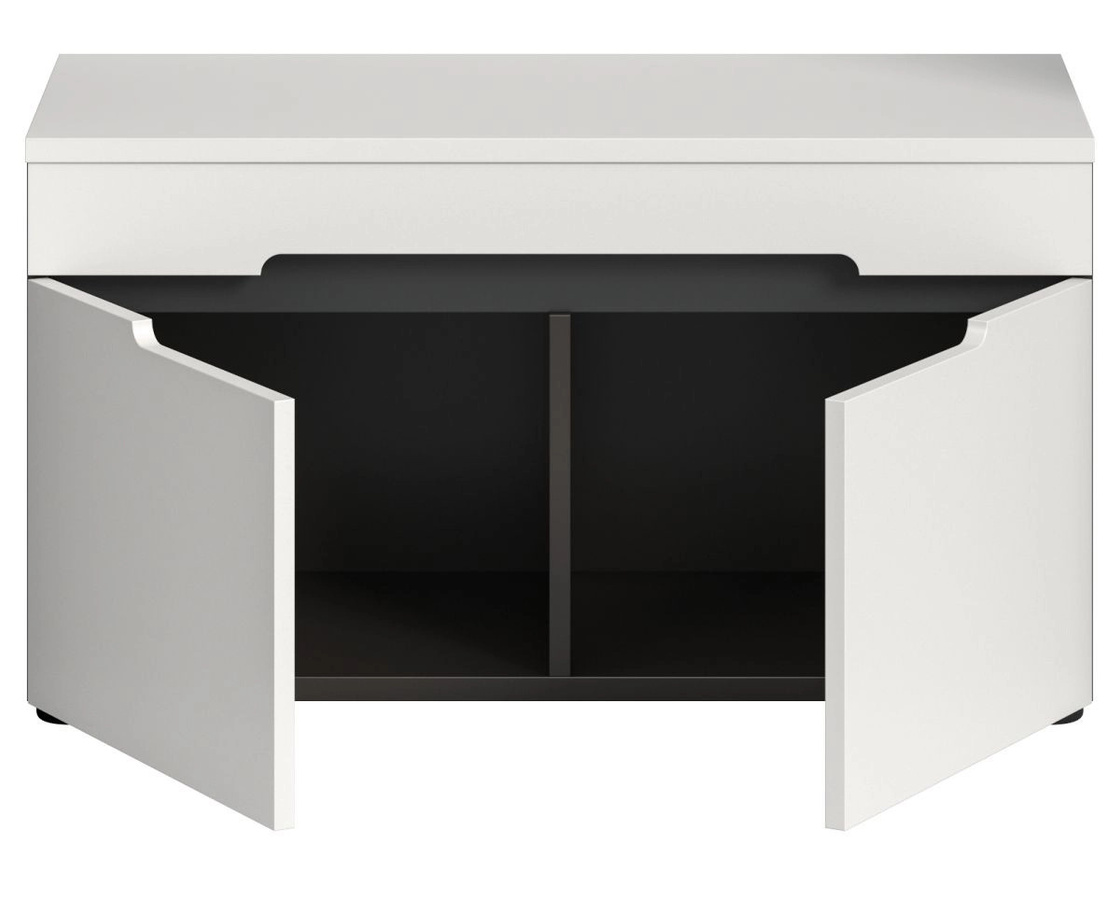 Inn.Furn Garderobe Sitzbank Cooper mit Schuhregal in Weiß und Grau, Breite: 80 cm - Bild 4