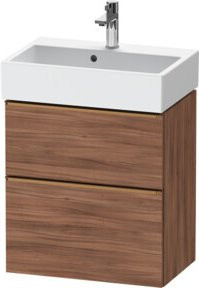 Duravit Waschtischunterschrank D-Neo Compact in Braun Matt, B: 58,4 cm, T: 37,2 cm, H: 62,5 cm - Bild 1