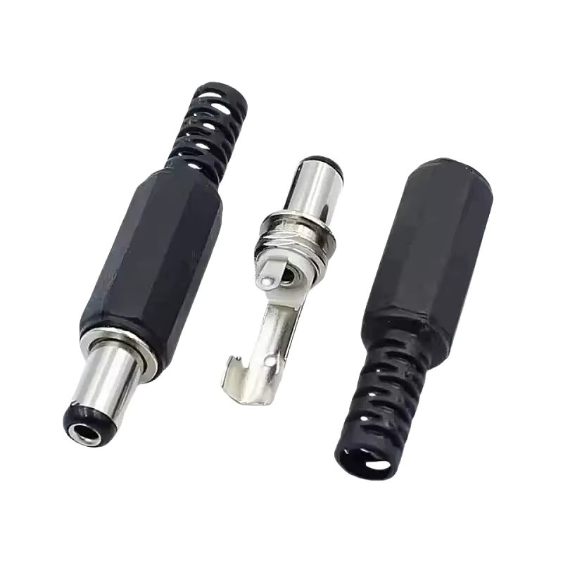 ELECAPITAL 10 Paar DC-Strom-Adapter Set mit Buchsen und Steckern in Schwarz, 5 x 2,1 mm - Bild 2