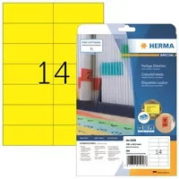HERMA Universaletikett aus Papier in Gelb, Breite: 105 mm, Höhe: 42,3 mm - Bild 1