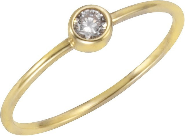 Celesta Ring 375 Gelbgold, Zirkonia, weiß, Unisex - Bild 1