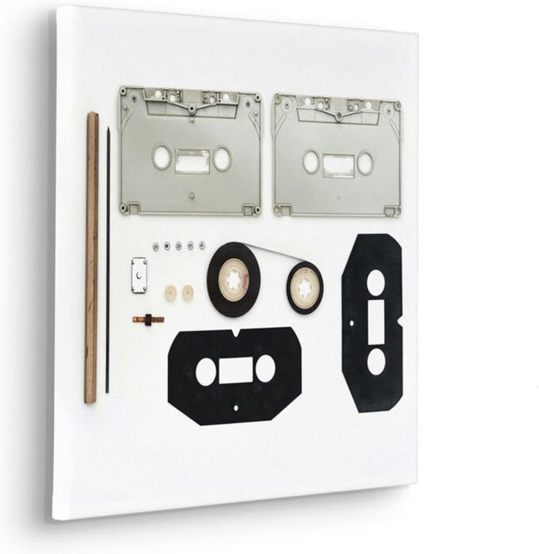 Komar Canvasbild Assembly Instructions Cassette Minimalistisches Wandbild in Weiß, B/T/H: 40 x 40 x 40 cm - Bild 1