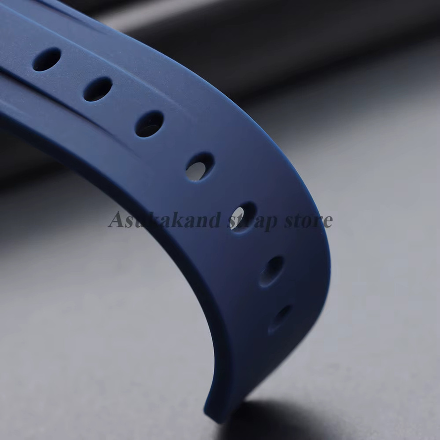 asukaband Uhrenarmband Silikon, Silber, Herren - Bild 2