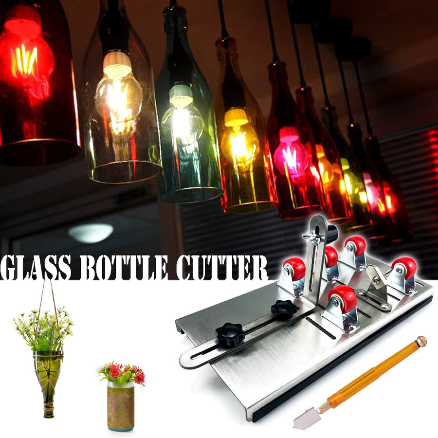 QDS Metall Glasflaschenschneider-Set in Silber für DIY-Bastelarbeiten und Weinflaschen - Bild 5