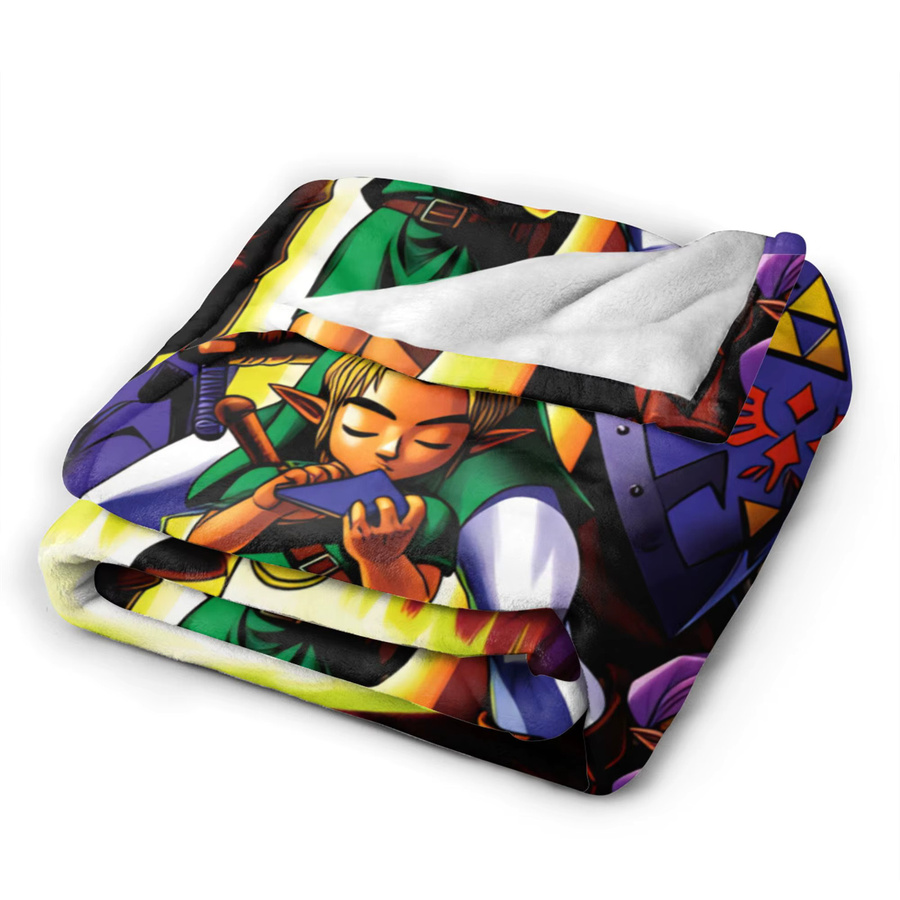 Potdemiel Link Cartoon Z-Zelda Kuscheldecke aus Flanell, weiche Plüschdecke in Mehrfarbig für Sofa und Bett - Bild 5