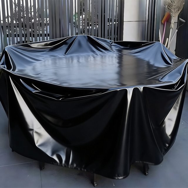 Wasserdichte Universal-Schutzhülle aus PVC für Outdoor-Möbel in Schwarz - Bild 1