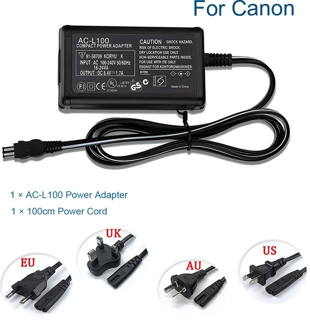 Sony AC-L100C Netzteil in Schwarz für Sony Kameras wie NX100, AX2000, MC2500 und HXR-NX3 - Bild 1