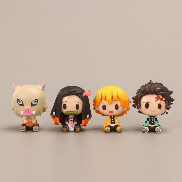 Demon Slayer Kimetsu no Yaiba Kamado Tanjirou Nezuko Figur, 4-teiliges Set, ab 14 Jahren - Bild 1