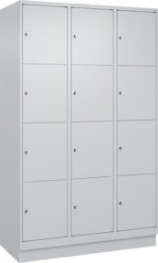 C+P Schließfachschrank Classic PLUS mit Sockel und 3 Abteilen, Farbe Grau, B/T/H: 120 x 50 x 195 cm - Bild 1