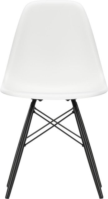Vitra DSW Eames Plastic Side Chair in Weiß aus Kunststoff und Holz mit mattem Finish - Bild 1