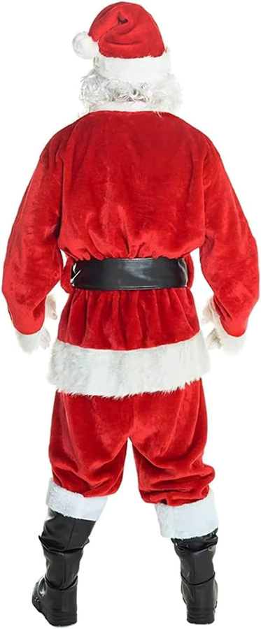 Hangchen Family Deluxe-Weihnachtsmann-Kostümset, 11-teiliges Set, Rot, Bunt / Mehrfarbig - Bild 5