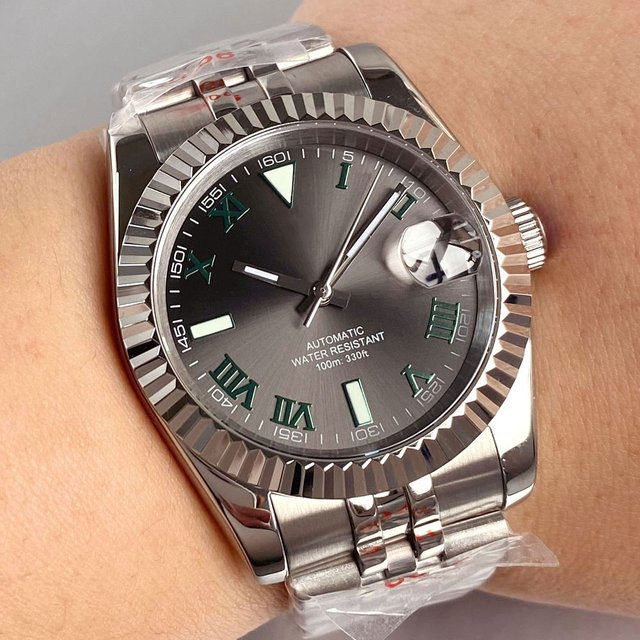 Tandorio Armbanduhr, Edelstahl, Silber, Saphirglas, 36 mm, Herren - Bild 1