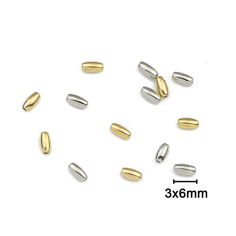 BTFBES Abstandsperlen Reisform, 3x6/4x8mm, DIY Handwerk Zubehör - Bild 1