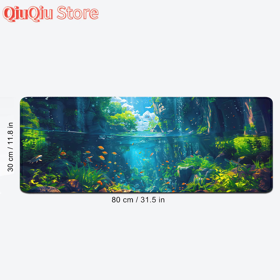 Potdemiel Gaming-Mauspad Subaquatic Plant Große Schreibtischunterlage für Tastatur und Computer - Bild 2