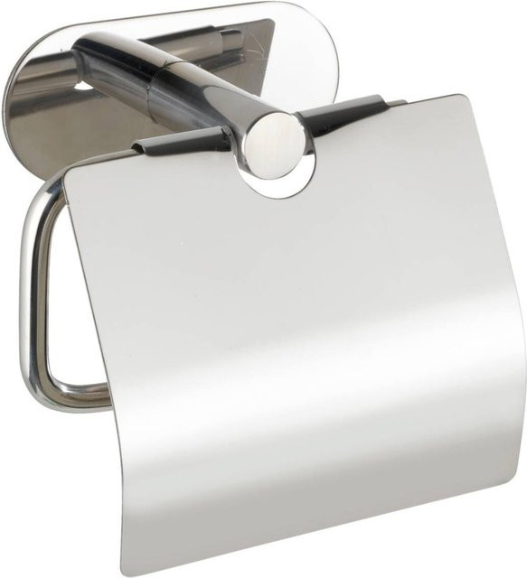 WENKO Toilettenpapierhalter Turbo-Loc Orea Shine Edelstahl silberfarben B/H/T: 14 x 12,5 x 7 cm - Bild 1