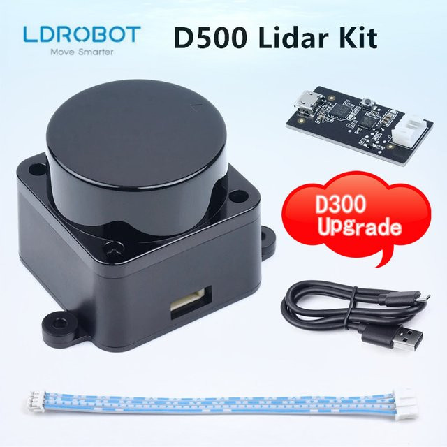 LDROBOT D500 Lidar-Kit C1 TOF Laser-Scanner 360 Grad in Schwarz mit 60000 Lux Unterstützung für ROS1 und ROS2 für Innen- und Außenbereiche - Bild 1