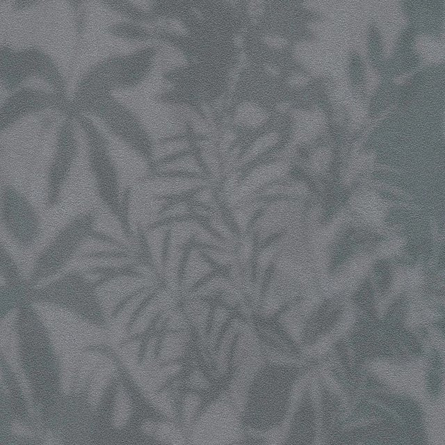 PROFHOME Tapete Floral Matt in Grau und Schwarz, Vlies-Tapete mit botanischem Muster, Breite: 0,53 m, Länge: 10,05 m - Bild 1