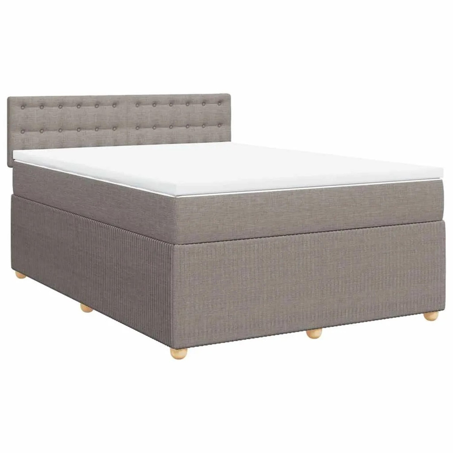 vidaXL Boxspringbett mit Matratze Hybrid-Design in Taupe, B/T: 160 x 200 cm - Bild 2