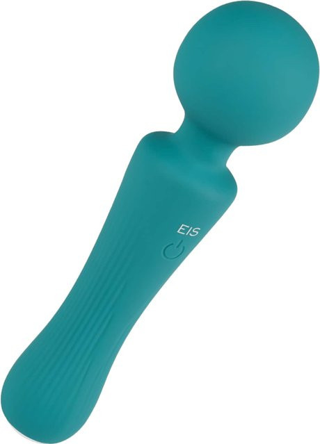 Handlicher Silikon-Massager in Türkis, Länge: 18,5 cm - Bild 1