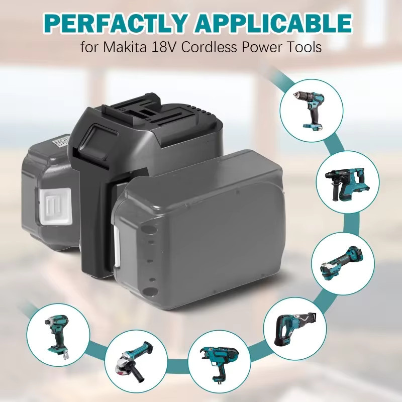 Makita 2 in 1 Akku Adapter Konverter MT18MT für 18V Li-Ion Akkus in Schwarz - Bild 5