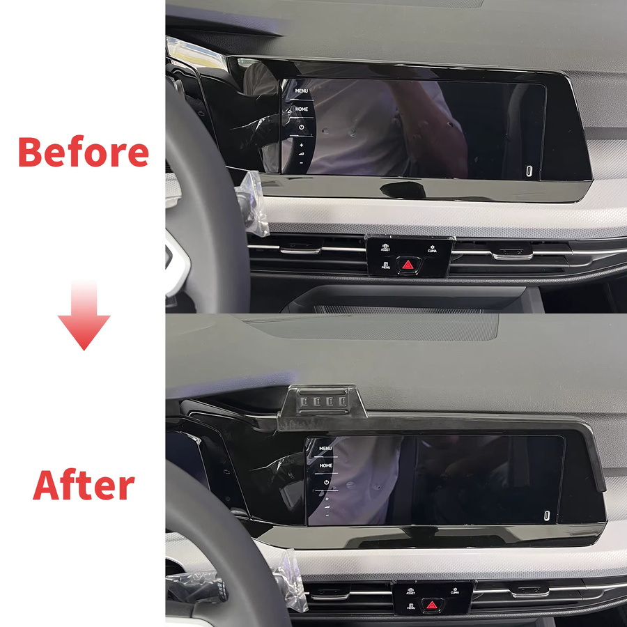 Auto-Handyhalter für VW Golf 8 (2020-2023) MK8 R-Line GTI als GPS-Navigationsständer in Schwarz - Bild 2