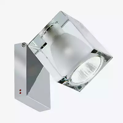 Fabbian Cubetto Decken- und Wandleuchte aus Glas in Silber und Transparent, schwenkbar und modern - Bild 1