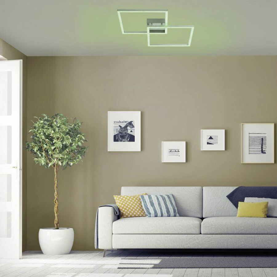 Just Light LOLAsmart-MAXI Smarte LED-Deckenleuchte in Weiß, dimmbar mit Fernbedienung, B/H/T: 63 x 8,5 x 63 cm - Bild 3