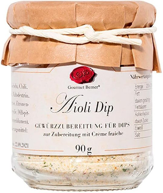 Gourmet Berner Aioli Dip Gewürzmischung für Créme Fraîche 90 g - Bild 1