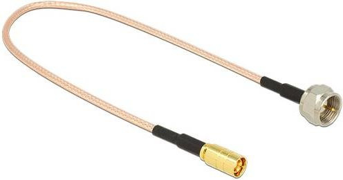Delock WLAN-Antennen Anschlusskabel mit F-Stecker und SMB-Stecker in Schwarz - Bild 1