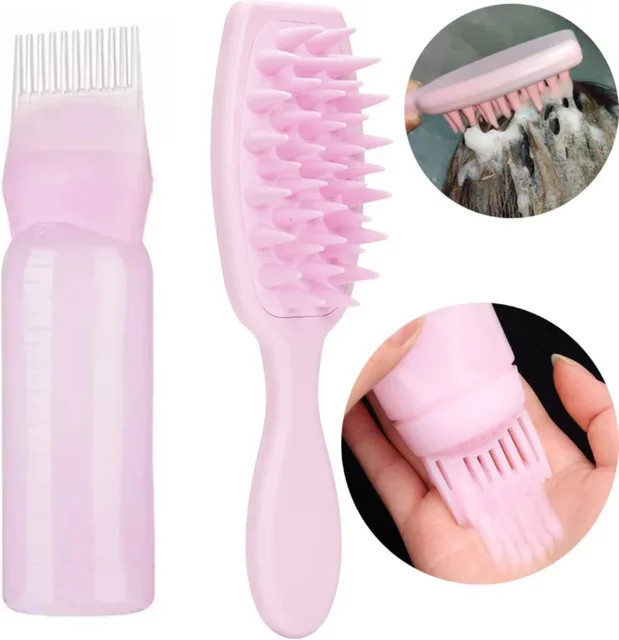 Kopfhaut-Massagepinsel mit Öl-Applikator-Flasche, Unisex - Bild 1