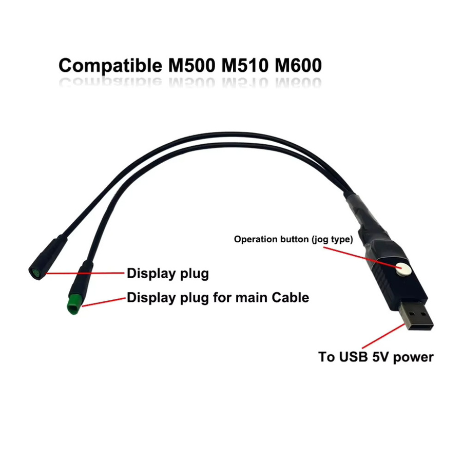 TOOPRE USB-C Programmierkabel für elektrische Motoren in Schwarz - Bild 2